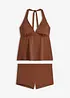 Halterneck-tankini med panty-bikinibukse (2-delt sett), bonprix