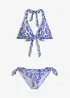Halterneck-bikini med knytebånd, bonprix