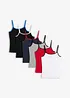 Singlet (6-pack) med spagettistropper, bonprix