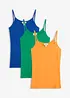 Singlet i 100% bomull (3-pack), bonprix