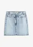 Denimskjørt med asymmetrisk linning, bonprix