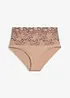 High waist truse med nydelige blonder, bonprix