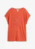 Topp i 100% lin med broderi, bonprix