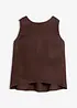 Ermeløs bluse i 100% lin, bonprix