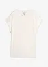 Topp i 100% lin med broderi, bonprix