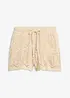 Strikket shorts i bomullsmiks med hullmønster, bonprix
