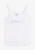 Ribbet singlet i 100% økologisk bomull, bonprix