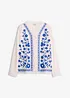 Bluse i 100% bomull med broderi, bonprix
