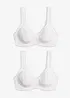 Minimizer-T-skjorte-BH med spiler og økologisk bomull (2-pack), bonprix