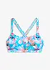 Bustier-bikinioverdel med kryssende stropper, bonprix