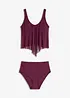 Tankini med transparent mesh (2-delt sett), bonprix