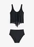 Tankini med transparent mesh (2-delt sett), bonprix