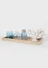 Sett med dekorativt brett og vase + lysestake (sett i 5 deler), bonprix