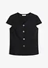 Kortermet bomullsbluse, bonprix