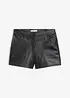 Kort shorts i imitert skinn, bonprix