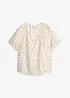 Kortermet bluse i viskosemiks, bonprix