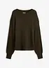 Oversized genser med hullmønster, bonprix