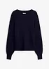 Oversized genser med hullmønster, bonprix