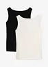 Singlet med båthals (2-pack), bonprix