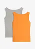 Singlet med båthals (2-pack), bonprix