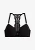 Padded-BH med lukning foran med myk modal, bonprix