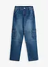 Cargojeans med regulerbar linning, Loose fit, straight, bonprix