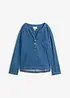 Denimbluse i tunikastil, bonprix