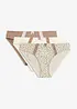 Truse med feminin print (3-pack), bonprix