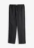 Pull on-bukse i lett materiale og Loose fit, Straight, bonprix