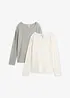 Langermet topp (2-pack), bonprix