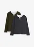 Langermet shirt (2-pack), bonprix