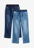 Pull on-jeans, Regular fit, straight (2-pack), bonprix