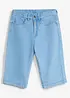 Lang jeansbermuda med regulerbar linning, Loose Fit, bonprix