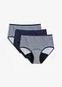 Menstruse med høy midje og middels høy absorberingsevne (3-pack), bonprix