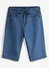 Lang jeansbermuda med regulerbar linning, Loose Fit, bonprix