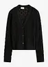 Cardigan med hullmønster, bonprix