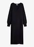 Oversized strikkekjole i midilengde, bonprix