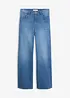 Wide leg jeans high waist, økologisk bomull, bonprix