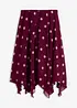 Midiskjørt i chiffon med asymmetrisk fald, bonprix