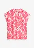 Kortermet bluse i lett sateng, bonprix