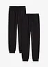 Joggebukse i myk bomullsmiks (2-pack), bonprix