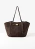 Shopper i semsket skinn, bonprix