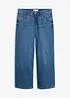 Wide leg jeans mid waist, cropped, bonprix