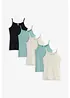 Singlet med myk, økologisk bomull (5-pack), bonprix