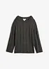 Oversized, ribbestrikket genser, bonprix