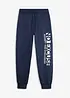 Joggebukse i 100% bomull med sporty trykk, bonprix