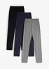 Leggings i elastisk, økologisk bomullsmiks (3-pack), bonprix