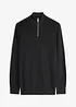 Half zip genser i 100% bomull, bonprix
