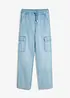 Loose Fit slip on-jeans med cargolommer, Straight, bonprix