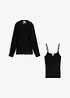 Jerseybluse med singlet (2-delt sett), bonprix